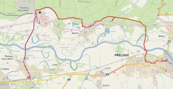 Do Přelouče – trasa