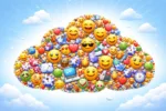 ✨emoji už dávno nejsou jen ozdobou neformálních zpráv – pomáhají textům 📋 1 Emoji mrak