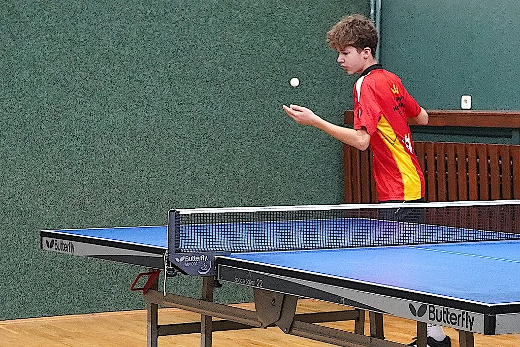 stolní tenis zblízka